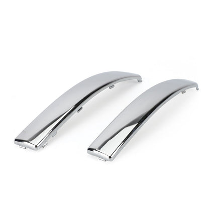 Crome Sinistra+Destra Coppia anteriore Bumper Lower Grill Moulding Trim per Fiat 500 2007-2015