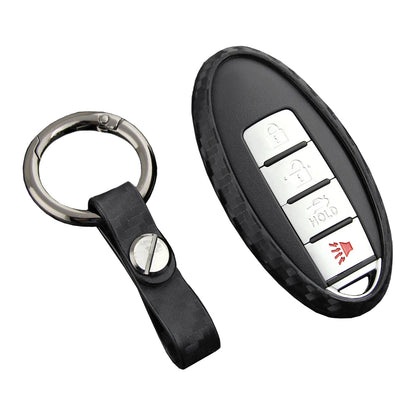 Custodia in pelle e silicone per chiave auto con fibbia per Nissan