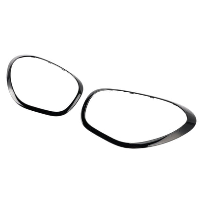 2 anelli ornamentali per fari anteriori neri lucidi per Mini Cooper Countryman R60