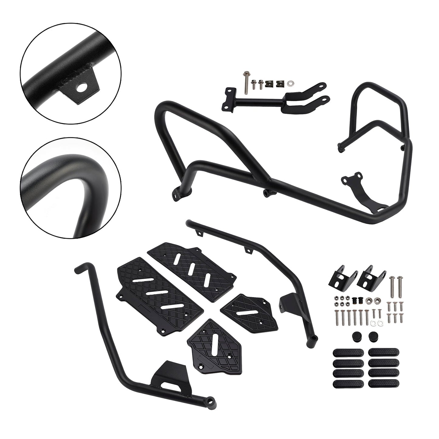 Barra di protezione motore superiore e inferiore per Honda Adv350 2022-2025, nera