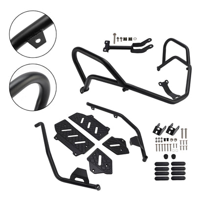 Barra di protezione motore superiore e inferiore per Honda Adv350 2022-2025, nera
