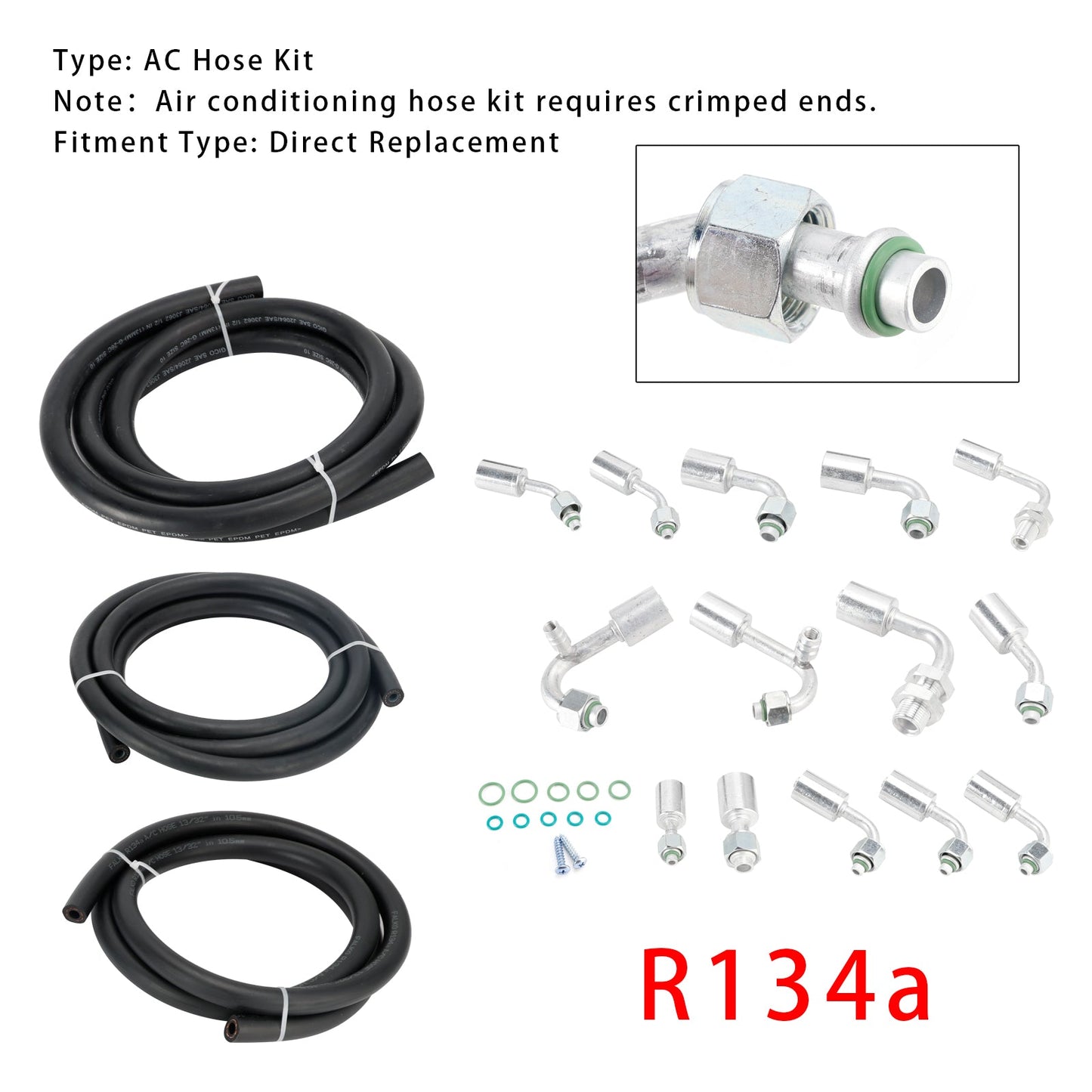Kit tubo aria condizionata R134a per Buick Chevrolet Cadillac GMC GM