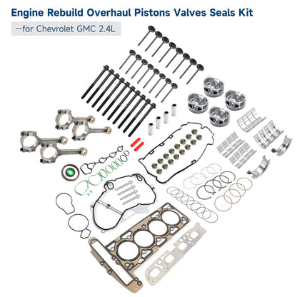 Buick Chevrolet GMC 2.4L Ricostruzione motore Revisione Pistoni Valvole Kit guarnizioni HS54874 HS26517PT