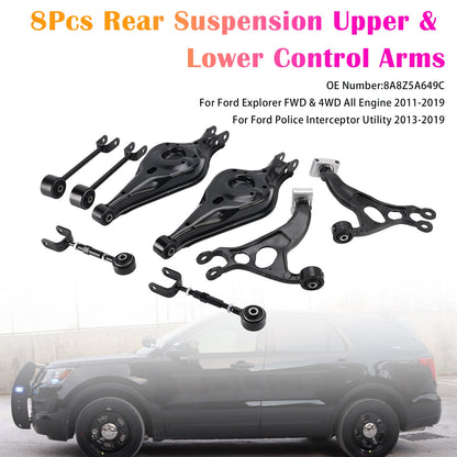 2011-2019 Per Ford Explorer FWD e 4WD Tutti i motori 8 pezzi Bracci di controllo superiori e inferiori della sospensione posteriore 8A8Z5A649C