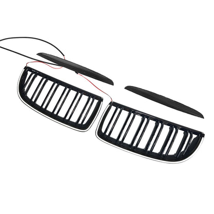 Griglia anteriore a doppio rene nera per BMW E90 berlina e station wagon 320i (2004-2007)