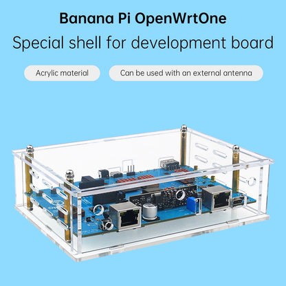 BananaPi Openwrtone Shell Guscio protettivo trasparente in acrilico Antenna esterna
