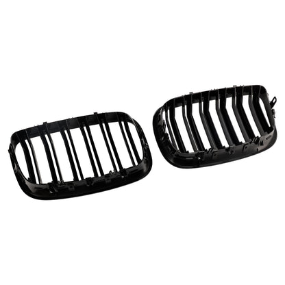 Front Bumper Kidney Grille Grill Per BMW X5 E70 X6 E71 2007-2013 Gloss Black