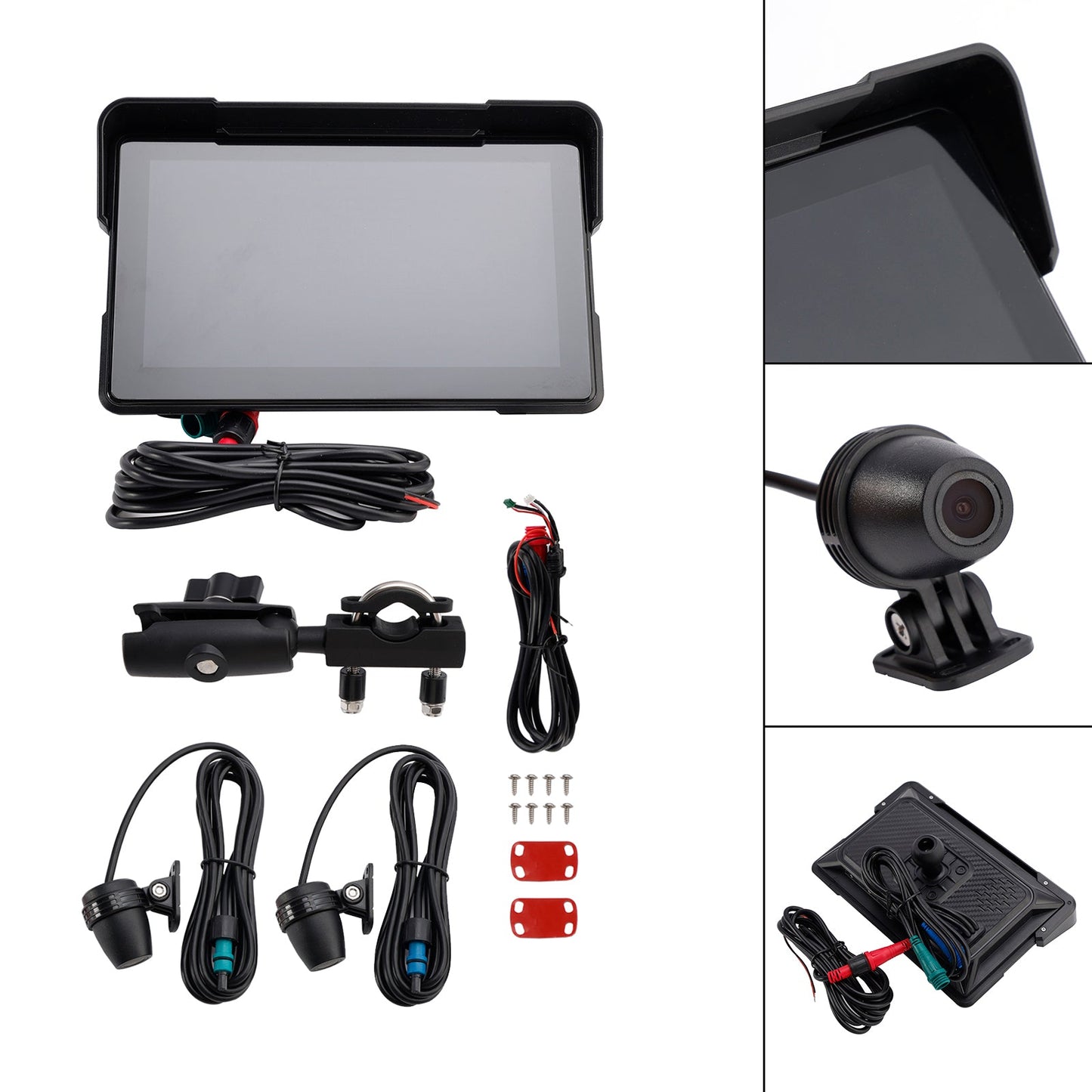 Motociclo CarPlay 7 pollici universale registrazione 1080P per scooter moto