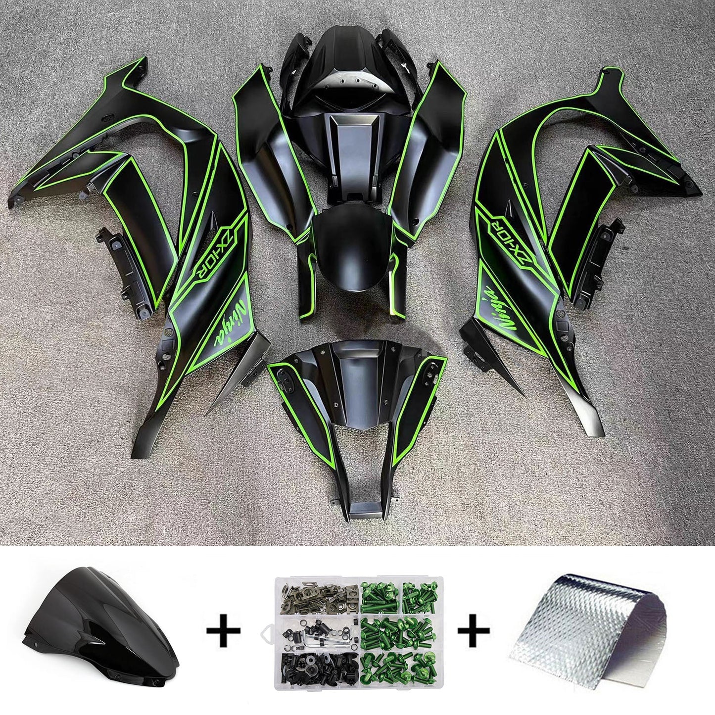 Kit carenatura iniezione in plastica ABS adatto per Kawasaki ZX10R 2016-2020