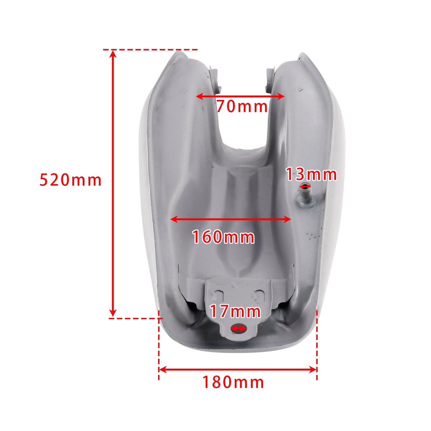 Serbatoio di benzina per moto Cafe Racer in argento, stile retrò, classico, per bobber e scrambler