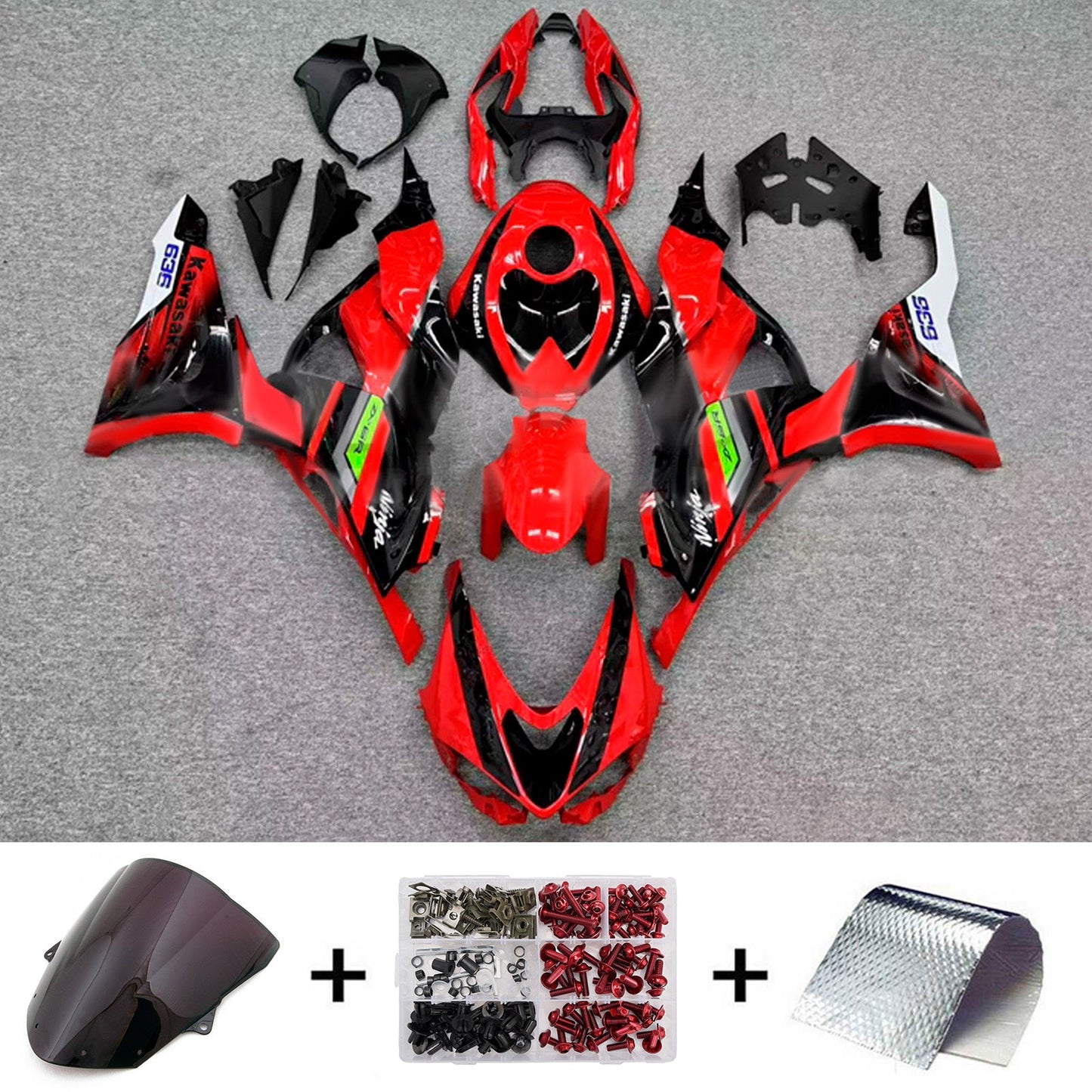 Kit carenatura iniezione in plastica ABS adatto per Kawasaki ZX-6R 2024-2026