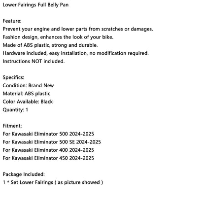 Carenature inferiori Kawasaki Eliminator 400/450/500 2024-2025, puntale completo