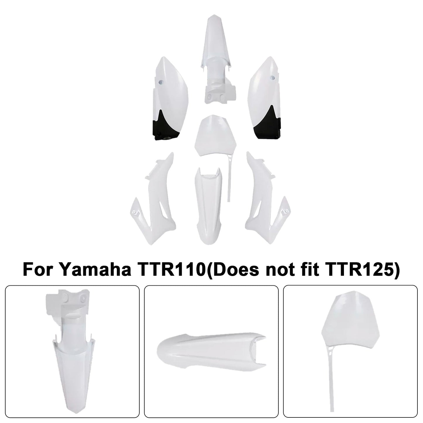 Kit plastiche per carrozzeria Yamaha TTR110 2008-2022 DIRT BIKE, carenatura parafango