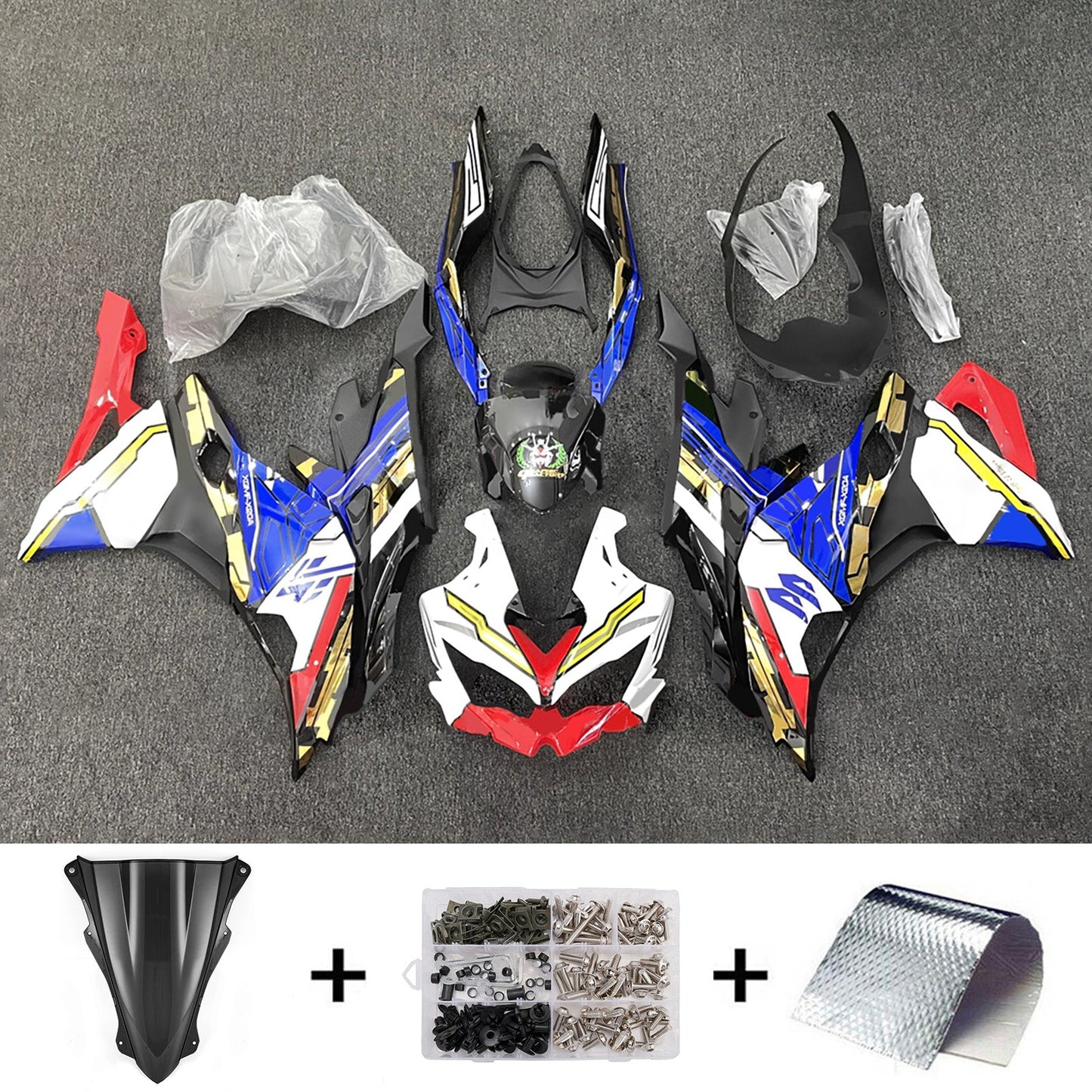 Kit carenatura iniezione adatto per Kawasaki Ninja ZX-25R ZX-4R ZX-4RR 2019-2026
