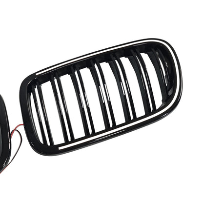 Griglia anteriore a doppio rene nera per paraurti, compatibile con BMW X3 F25 2011-2014.