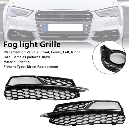 Griglia di copertura fendinebbia paraurti anteriore inferiore AUDI A3 S3 S-Line 2013-2016 8V3807682G 8V3807681G