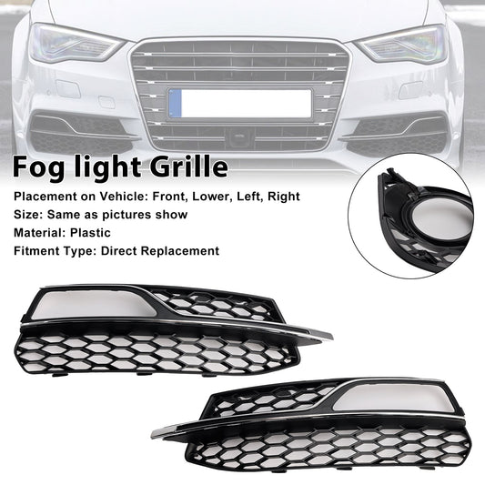 Griglia di copertura fendinebbia paraurti anteriore inferiore AUDI A3 S3 S-Line 2013-2016 8V3807682G 8V3807681G