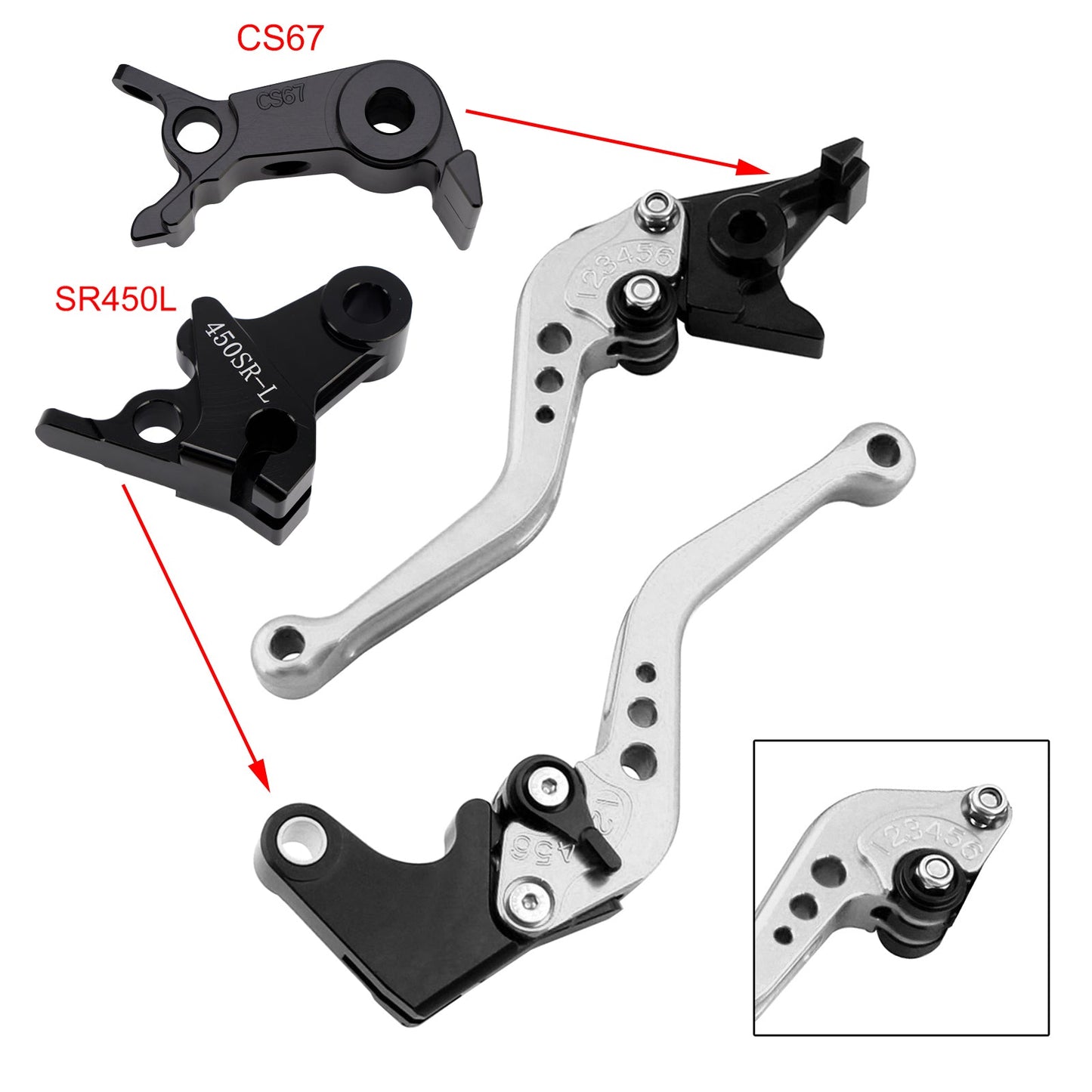 NUOVA leva freno frizione corta adatta per VOGE DS900X 900DSX 2024-2026