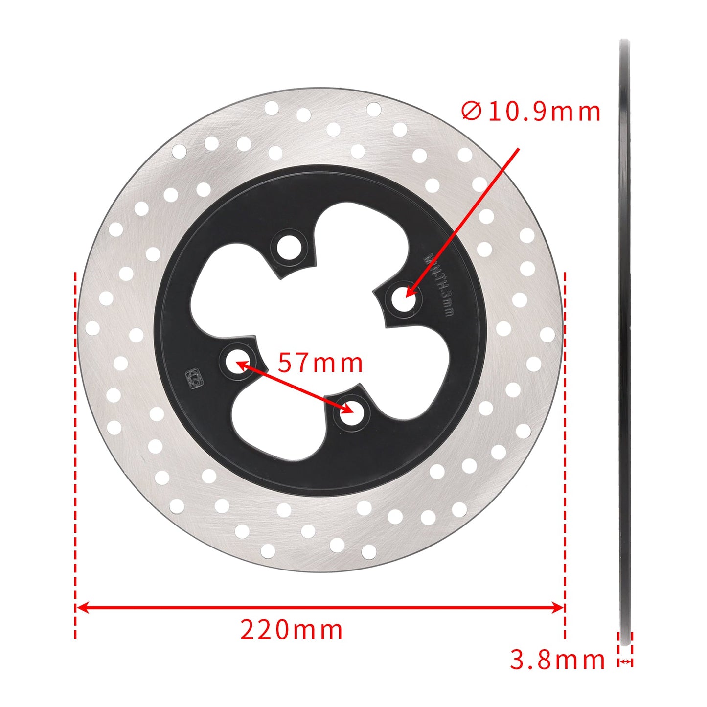 NUOVO Disco Freno Posteriore Rotore 220mm Per Motomel Skua 250 / Brava Aquila 200