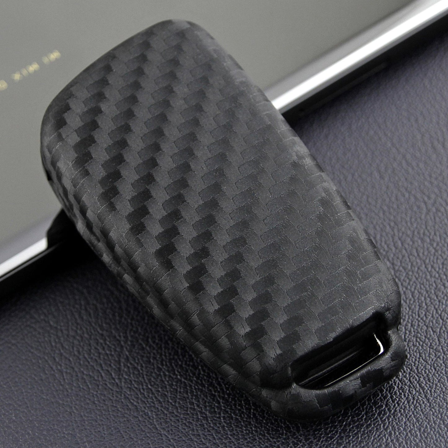 Custodia in pelle e silicone per chiave auto con fibbia per Audi