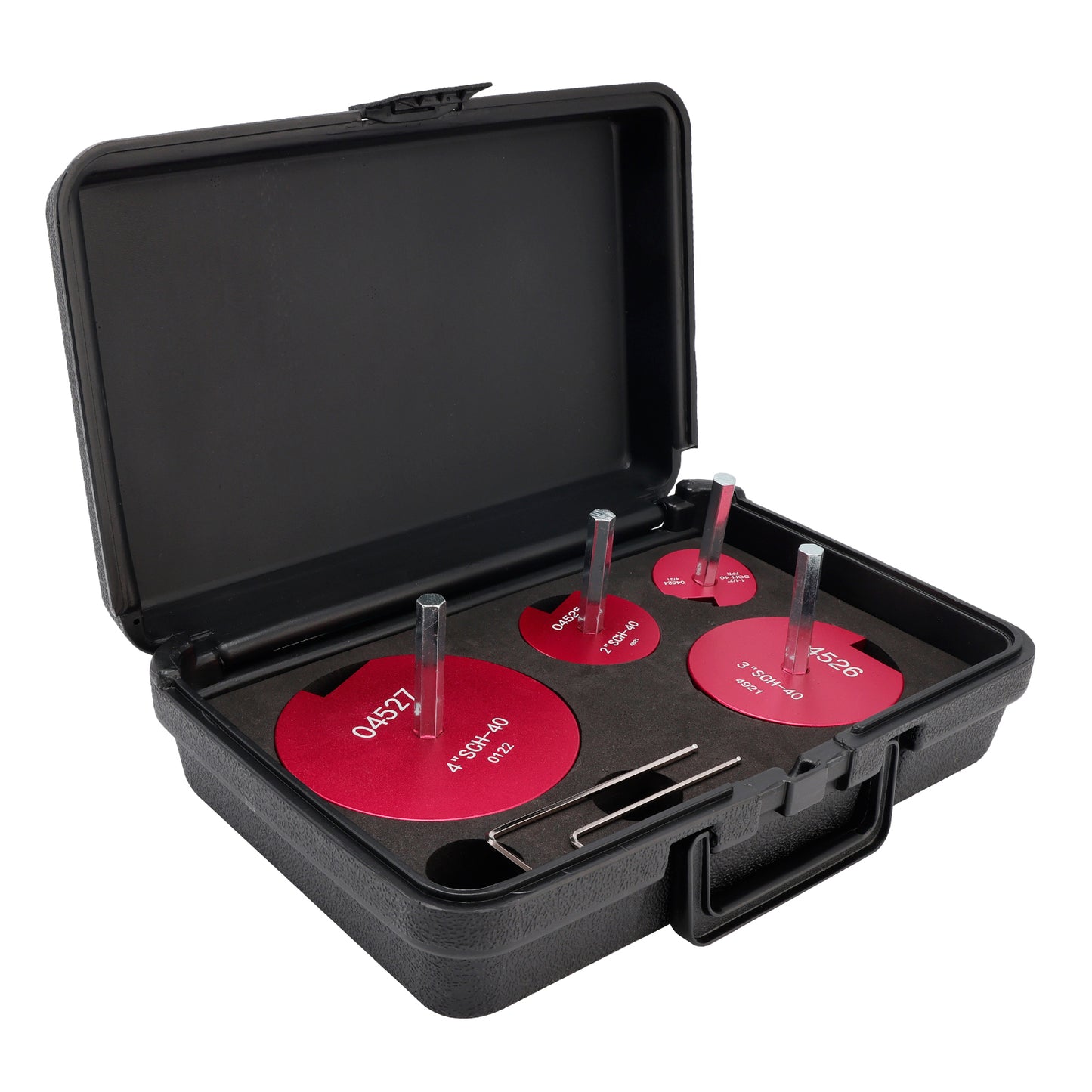 Kit di alesatori per tubi in PVC da 4 pezzi, raccordi per raccordi, strumenti idraulici SCH, per trapani da 1/2"
