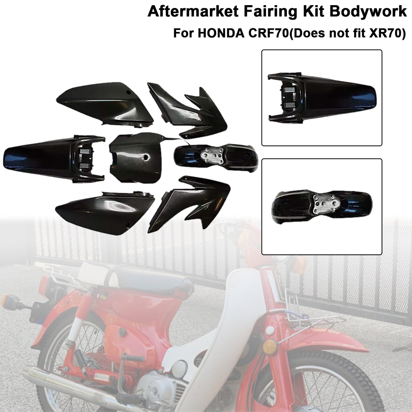 Kit di plastica per carrozzeria e parafango per HONDA CRF70 DIRT BIKE