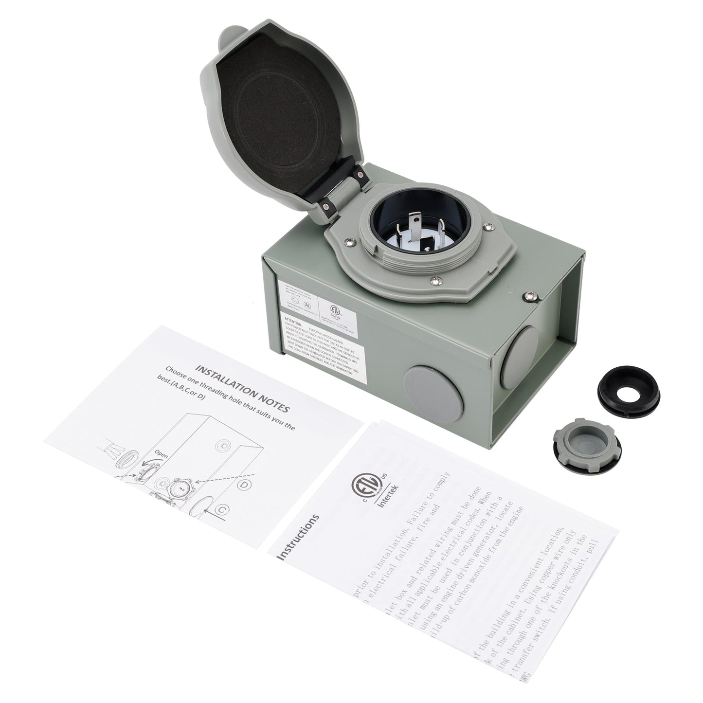 Scatola di ingresso per generatore RV da 30 Ampere NEMA SS2-50P Scatola di ingresso alimentazione 125/250 V