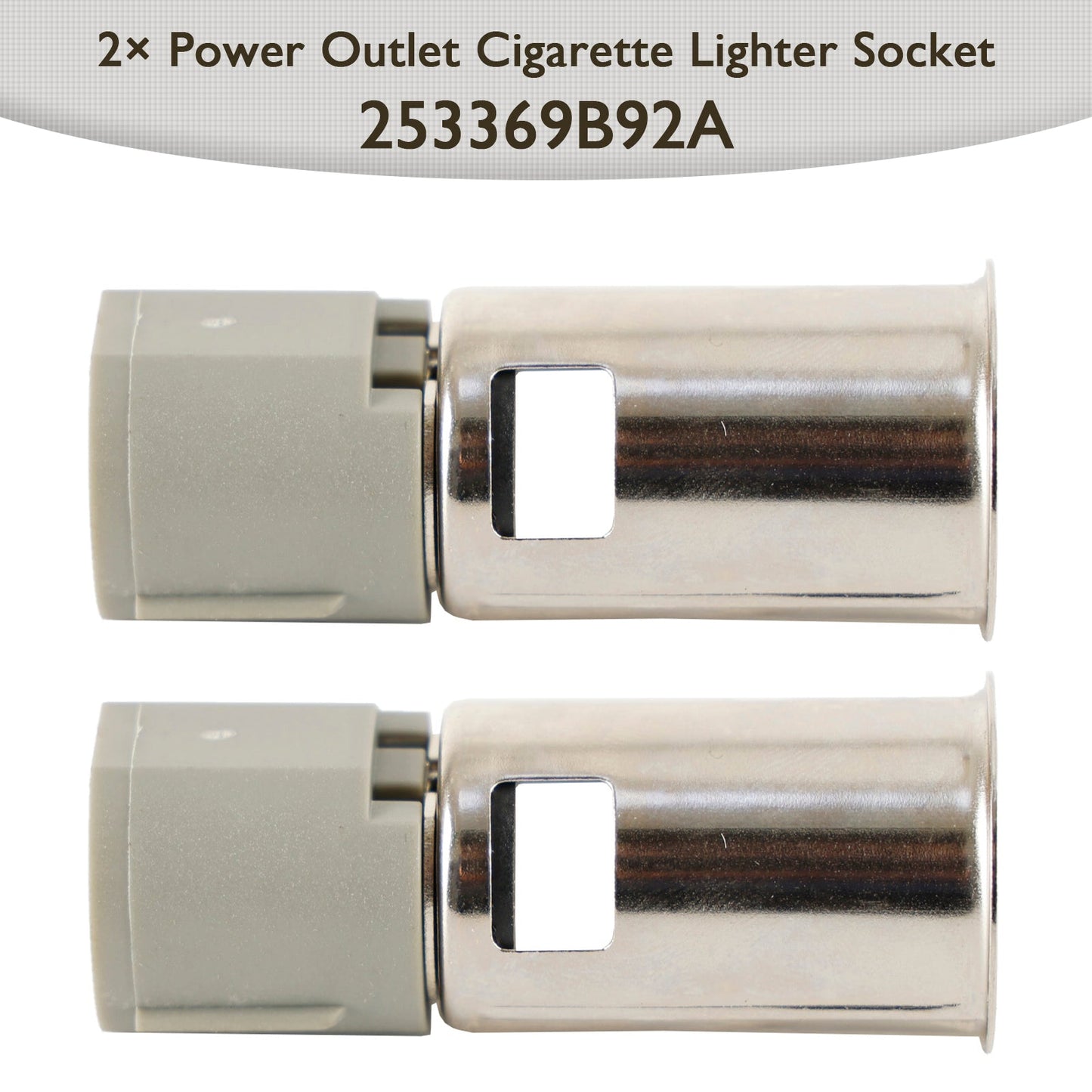 2× Presa di corrente Presa accendisigari 253369B92A per Nissan