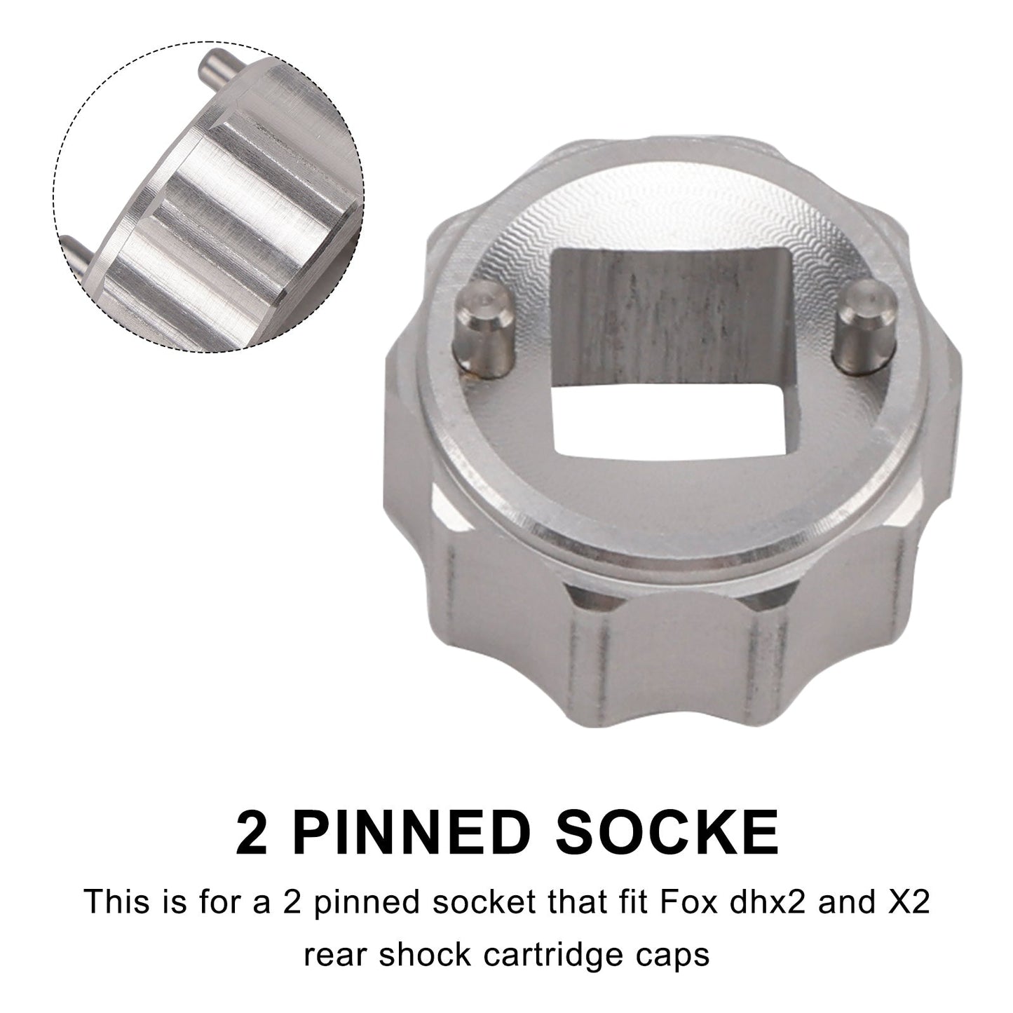 2016-2020 Strumento/presa per tappo cartuccia ammortizzatore a 2 pin #398-00-417 per Fox X2/DHx2