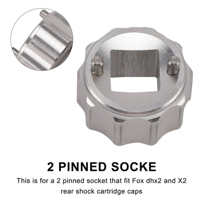2016-2020 Strumento/presa per tappo cartuccia ammortizzatore a 2 pin #398-00-417 per Fox X2/DHx2