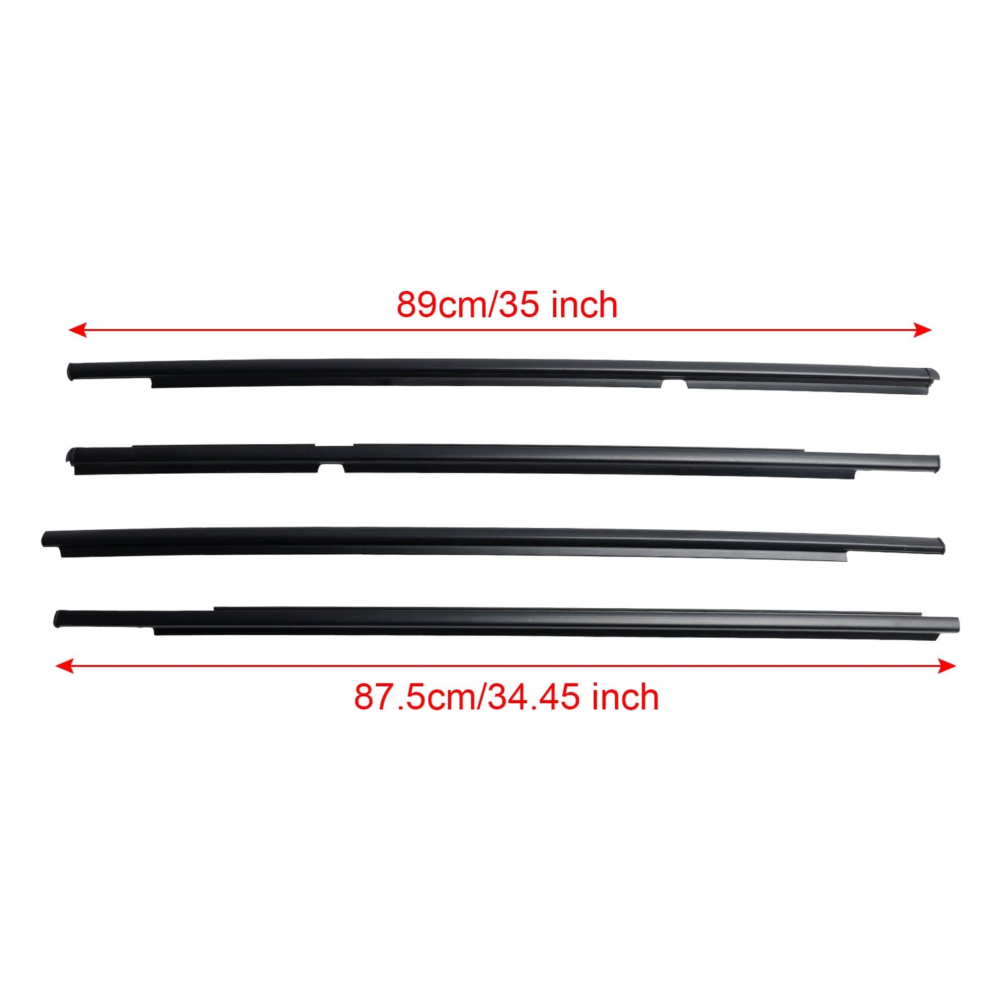 Modanatura guarnizione in vetro per porta esterna 4 pezzi per Toyota Yaris Vitz 2005-2010