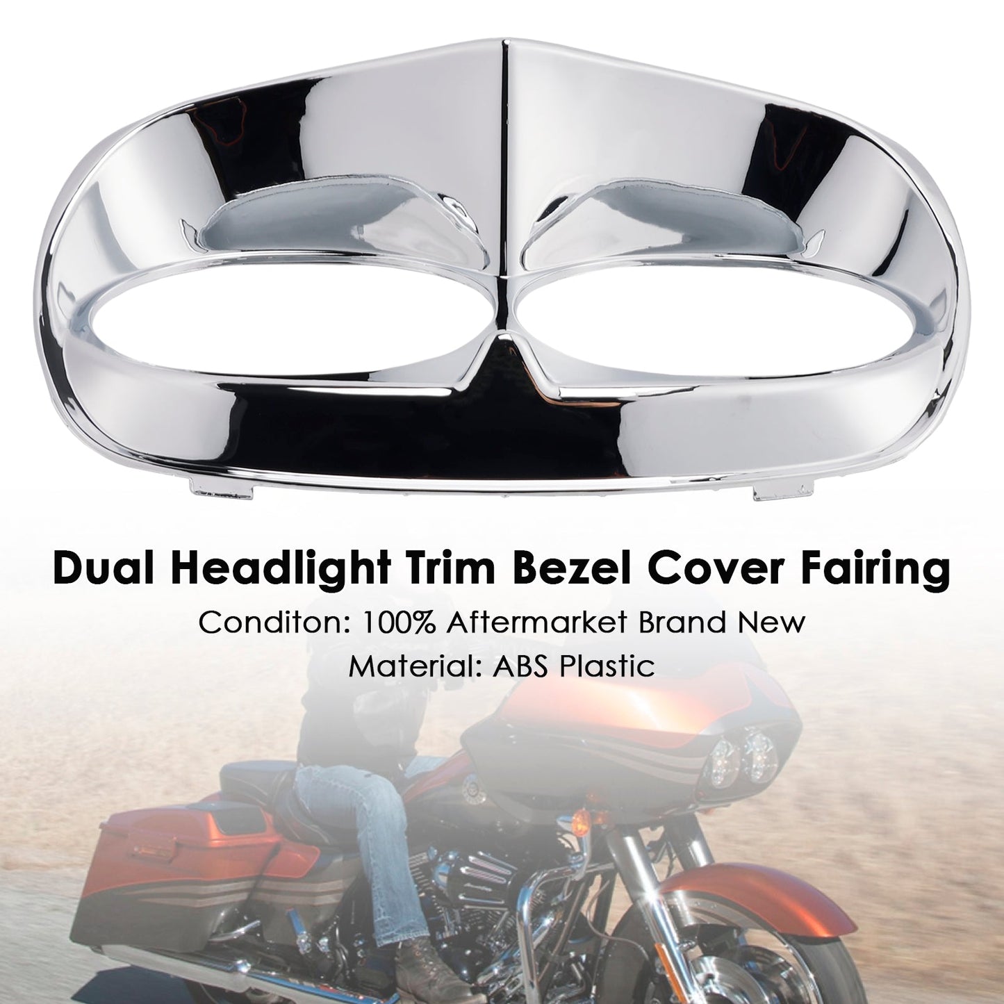 Copertura della cornice del faro anteriore doppio per Road Glide 1998-2013