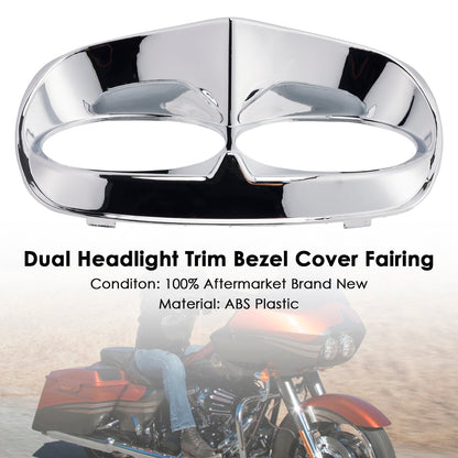 Copertura della cornice del faro anteriore doppio per Road Glide 1998-2013