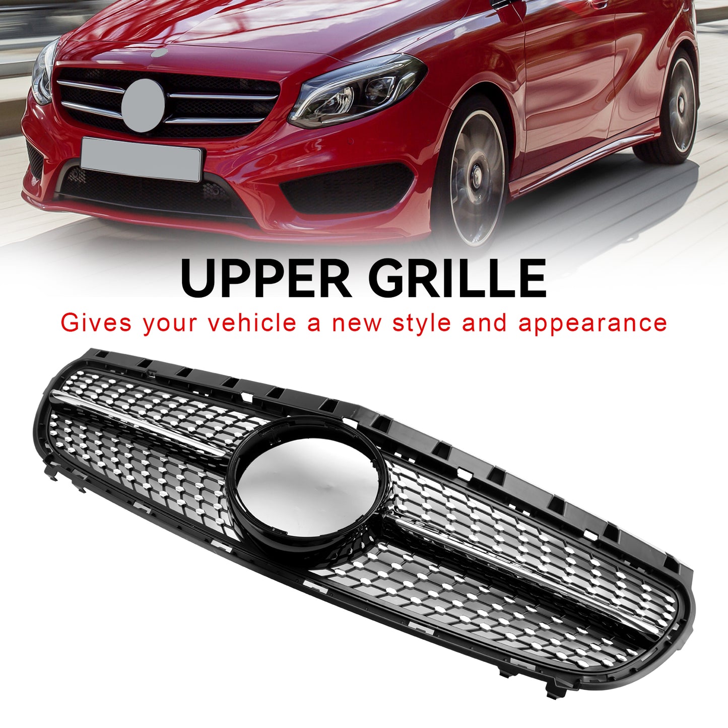 Per Mercedes Benz Classe B W246 Facelift 2015-2018 Griglia per paraurti anteriore