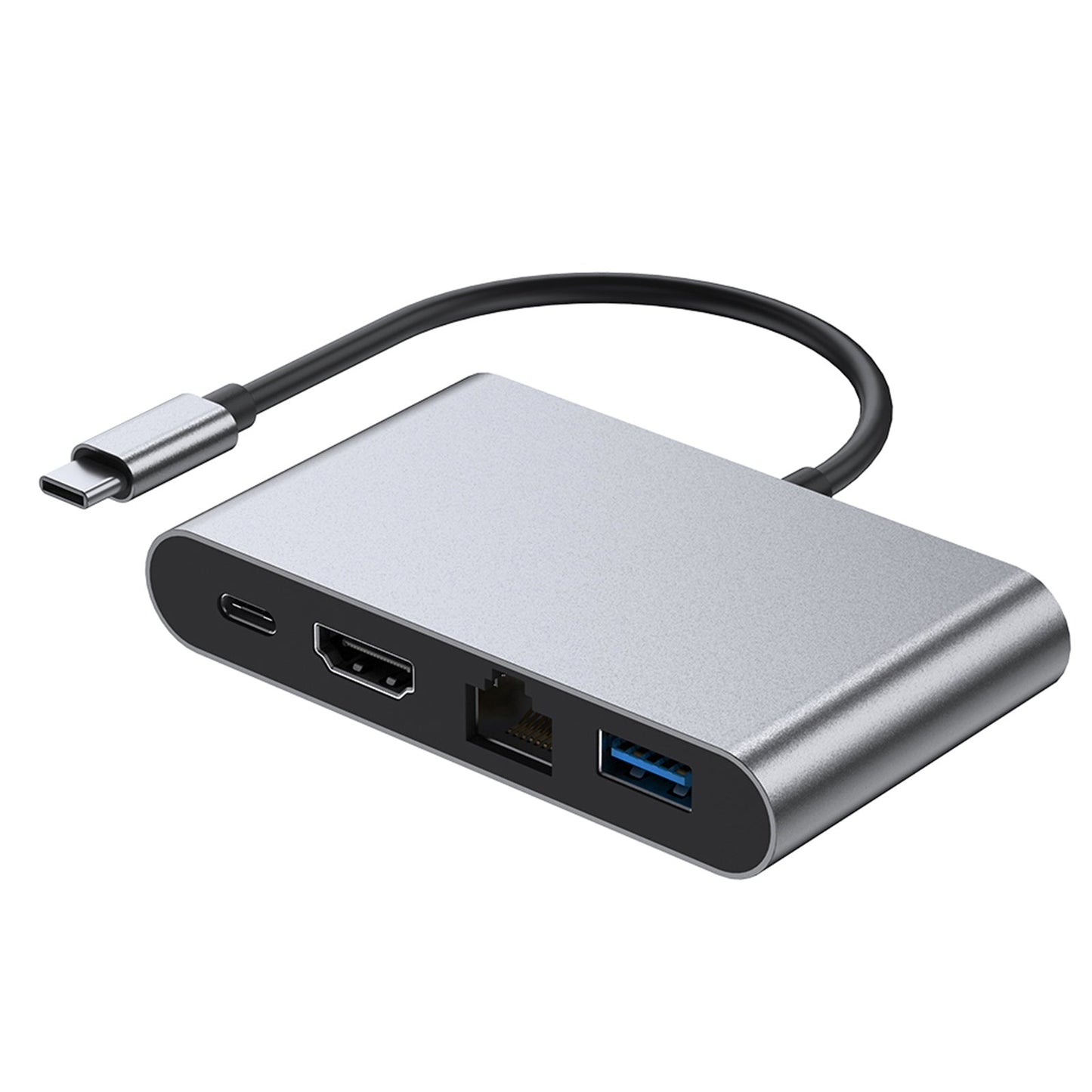 Stazione di aggancio 4 in 1 TYPE-C a RJ45 100M HDMI USB3.0 PD Interfaccia per MacBook