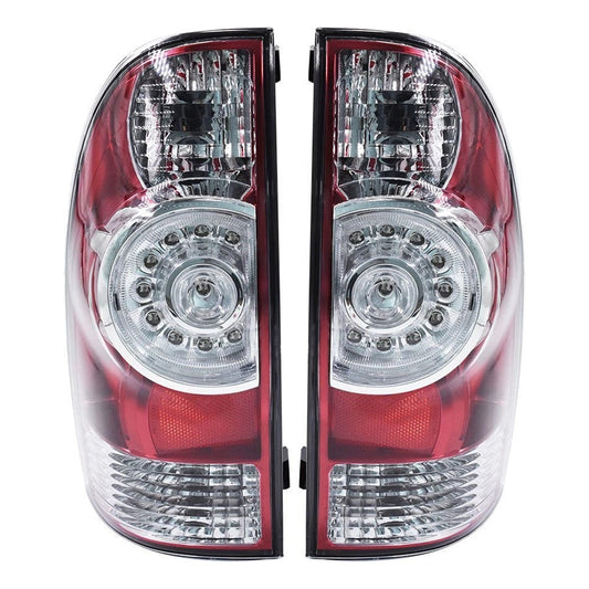 Fanali posteriori a LED per Toyota Tacoma Base Standard Cab Pickup 2 porte, anni 2005-2014, luce freno, codice 8156004150 o 8155004160.