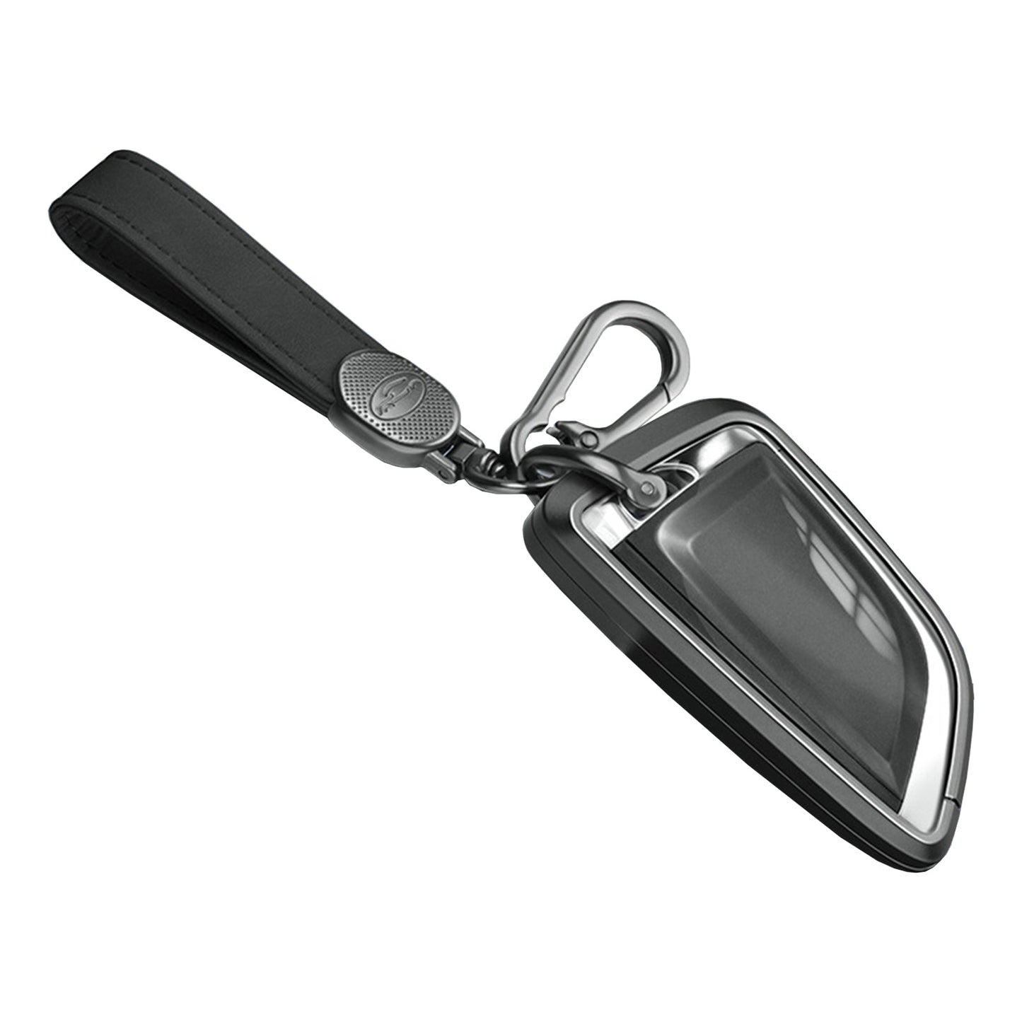 Custodia per chiave auto in TPU nero in lega di alluminio con fibbia per BMW X3 X1 X5
