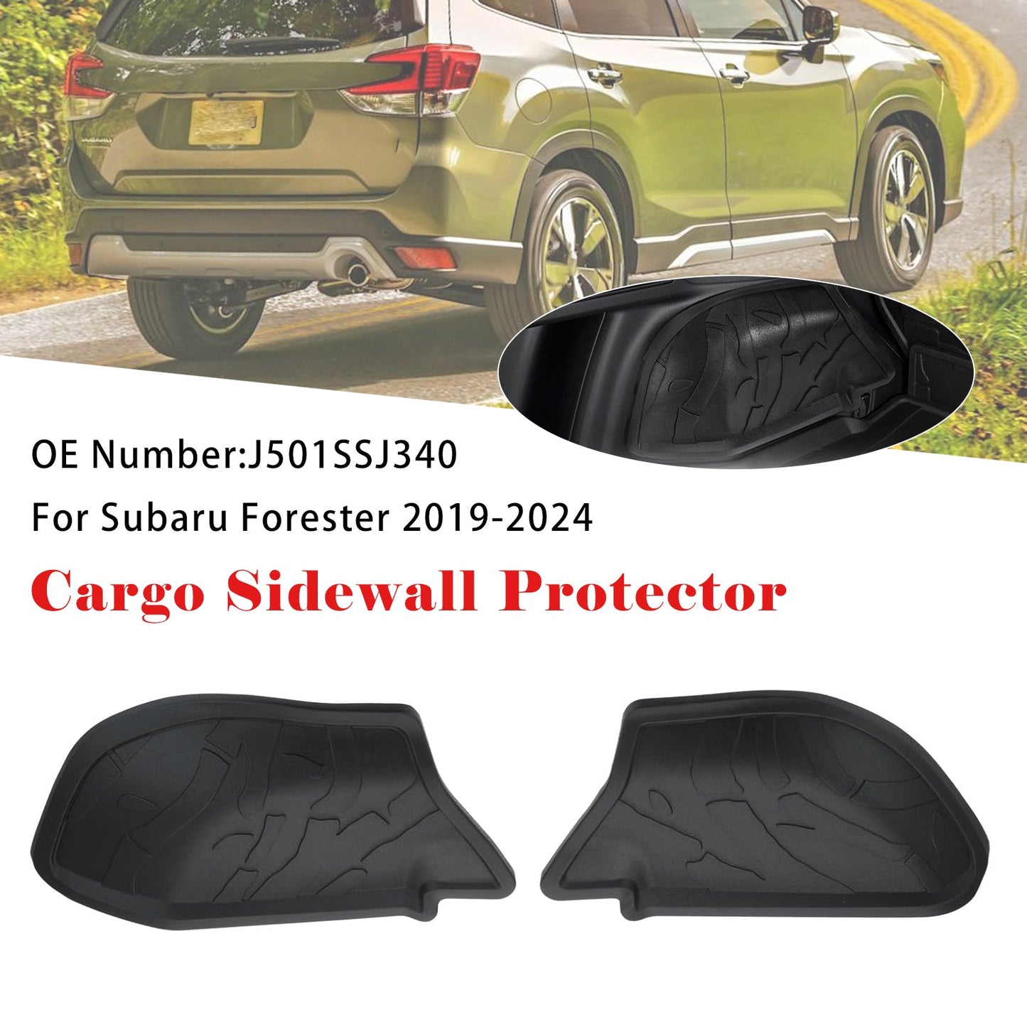 Set di protezioni laterali per il vano di carico J501SSJ340 per Subaru Forester 2019-2024