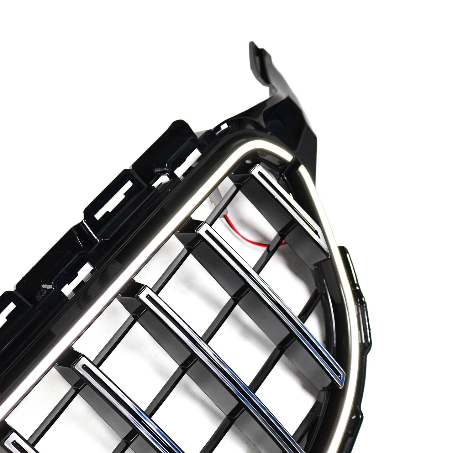 Per Mercedes W205 C250 C300 2015-2021 W/LED Griglia paraurti anteriore cromata