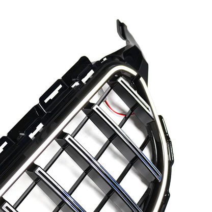 Per Mercedes W205 C250 C300 2015-2021 W/LED Griglia paraurti anteriore cromata