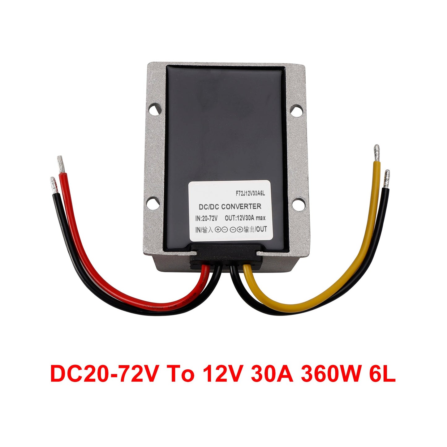 Convertitore regolatore di alimentazione step-down impermeabile DC 20-72V a 12V 30A 360W