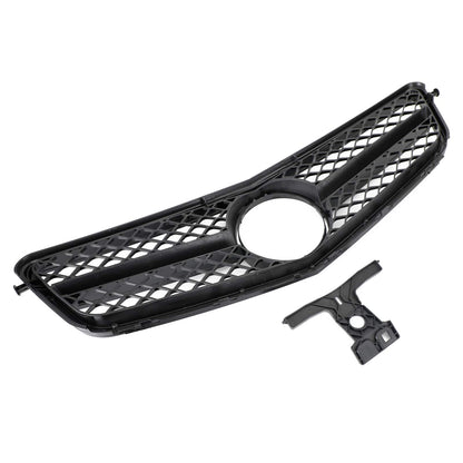 Griglia per paraurti anteriore nera adatta per classe C Benz W204 C300 C350 2008-2014