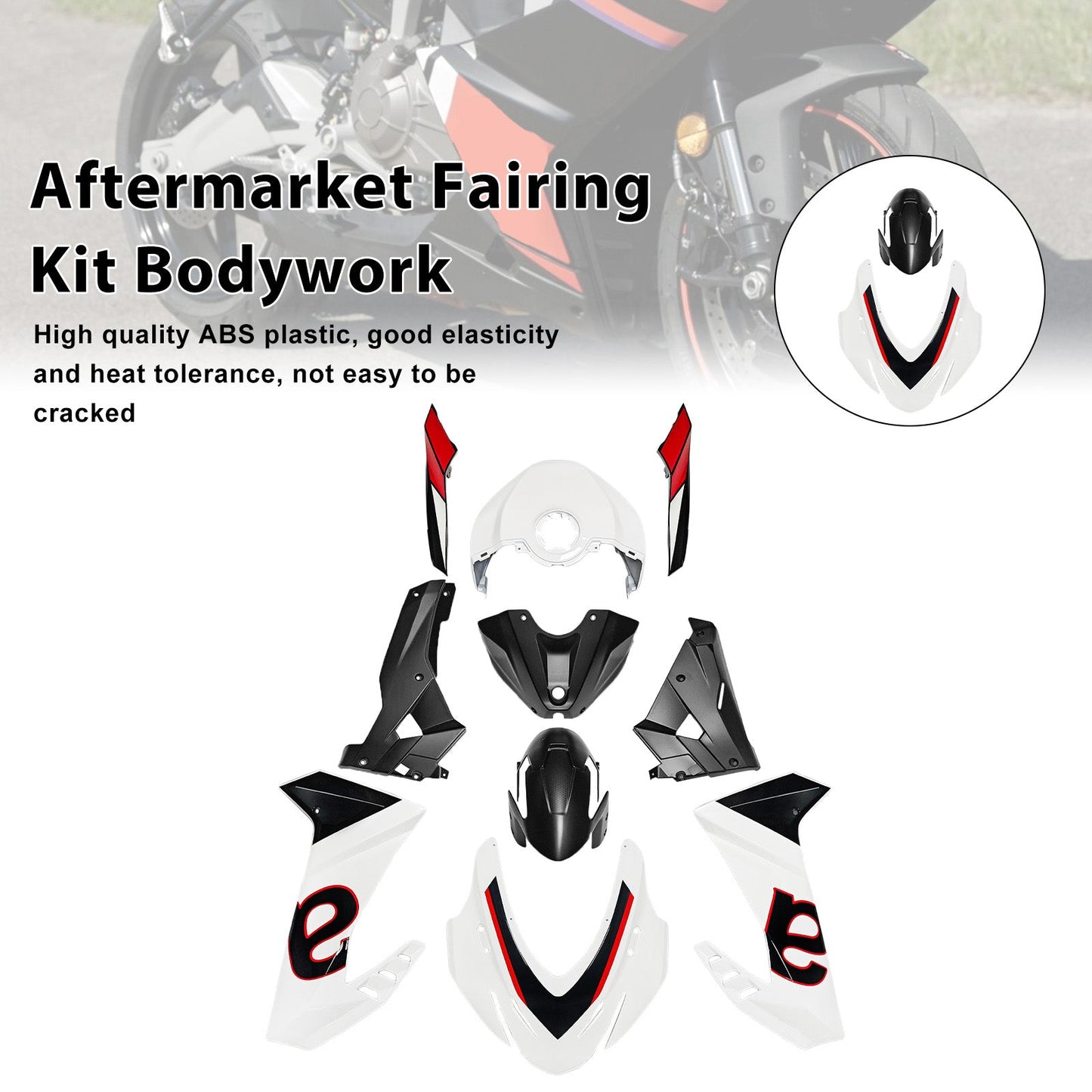 Kit carenatura in plastica ABS a iniezione per Aprilia RS457 2024-2025