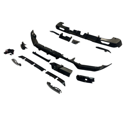 Diffusore anteriore e posteriore per paraurti in PP per Mercedes Benz Classe G W465, compatibile dal 2025 in poi.