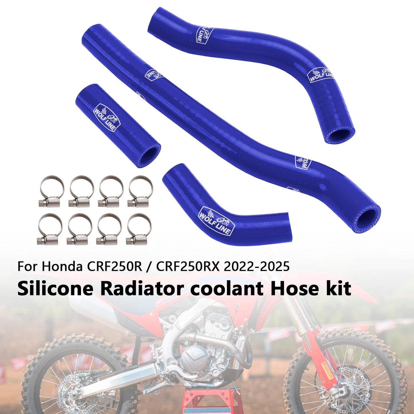 Tubo flessibile del liquido di raffreddamento del radiatore in silicone Honda CRF250R CRF250RX 2022-2025