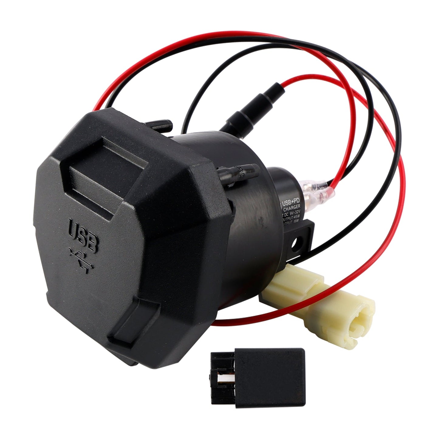 Caricabatterie rapido Kawasaki Versys 650 2022-2024 con presa destra USB + Type-C