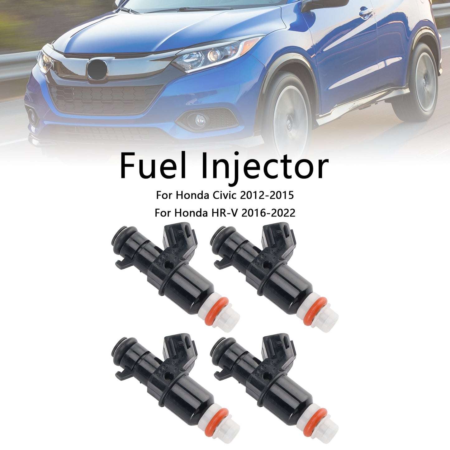 Iniettore di carburante 4 pezzi 16450-RWK-003 adatto per Honda HR-V 2016-2022 adatto per Honda Civic