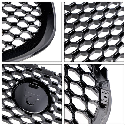 Griglia paraurti anteriore a nido d'ape nero lucido adatta per Jaguar XE 2015-2018