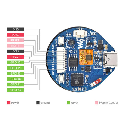 Scheda di sviluppo ESP32-S3 Touch Screen capacitivo Processore Dual-Core Bluetooth