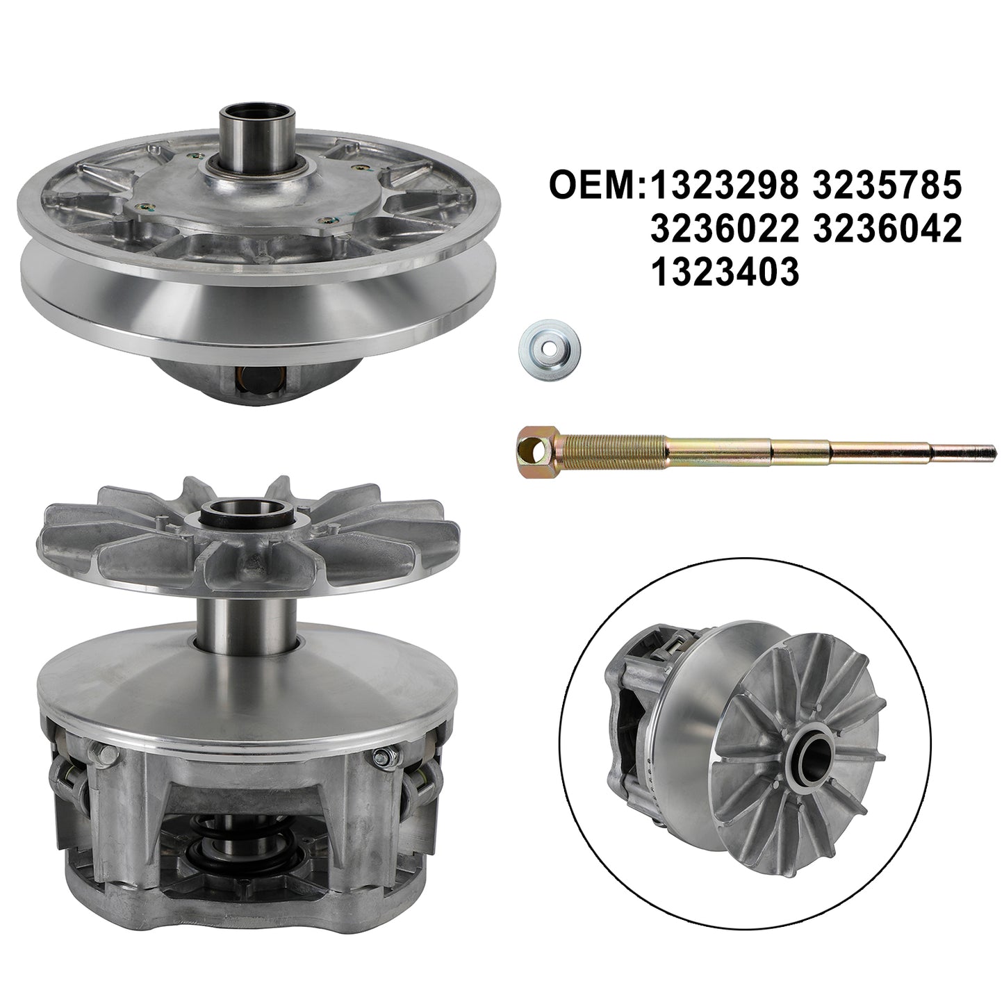 Kit Variatore e Frizione per Polaris RZR General 1000S 2016- Particolari 1323298 e 3236042